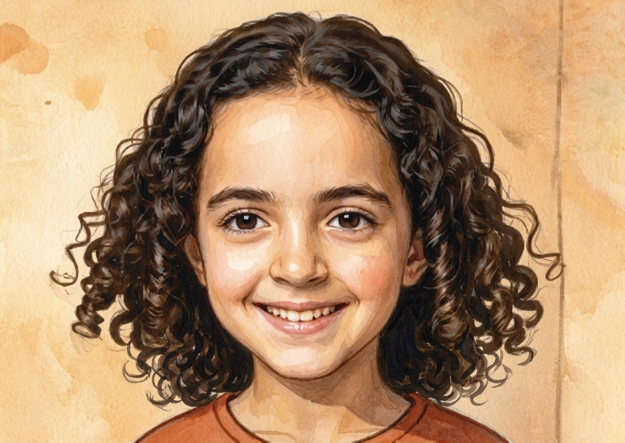 La photo d'un enfant comparée à sa version illustrée dans un livre Wonderfolio